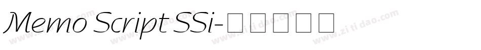 Memo Script SSi字体转换